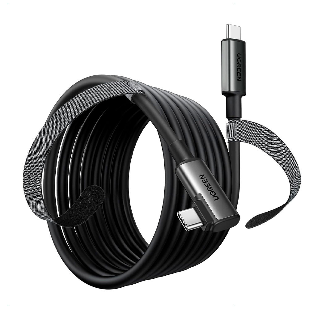 Cabo Angular Ugreen Usb C Cabo Link Headset 5 Metros Preto