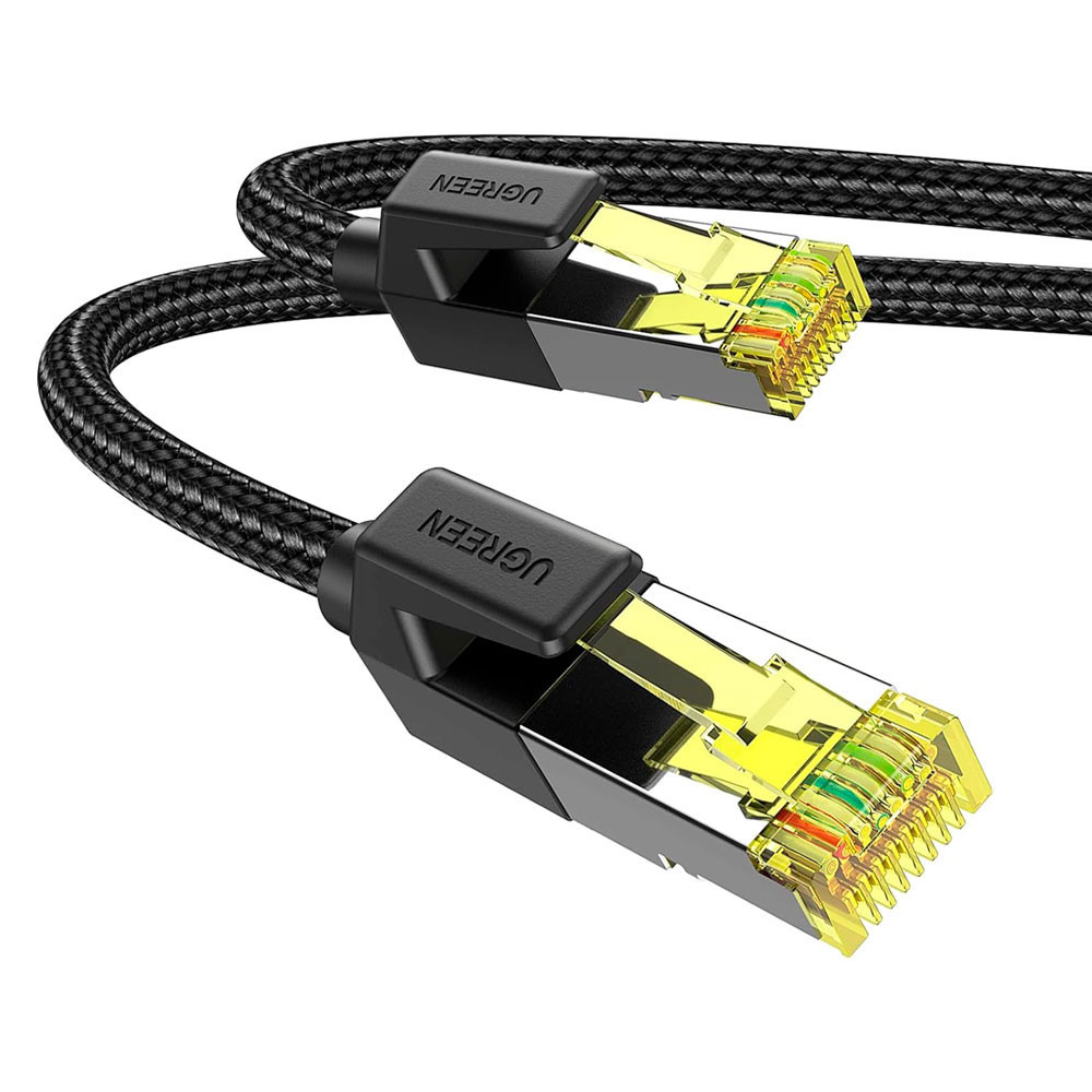 Cabo de Rede Rj45 Ugreen Cat7 F/FTP Macho 2 Metros Preto - Computers & Accessories