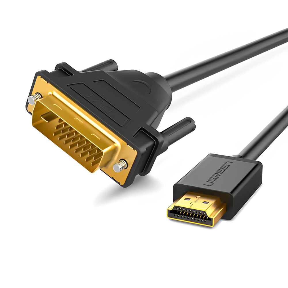 Cabo Vídeo Ugreen Hdmi pra DVI(24+1) Macho 5Metros Preto - Audio