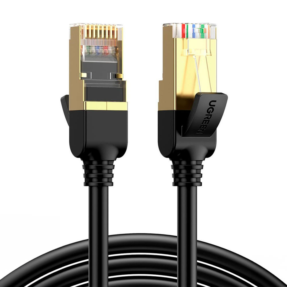 Cabo de Rede Rj45 Ugreen Cat7 F/FTP Macho 5 Metros Preto - Computers & Accessories