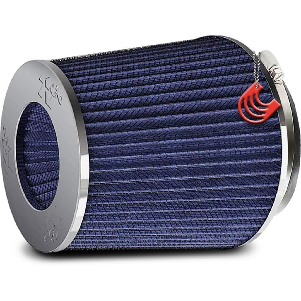 Filtro De Ar Esportivo Universal Duplo Fluxo Universal Cônico Cilíndrico KN K&N RG-1001BL Lavável em Oferta na Shopee