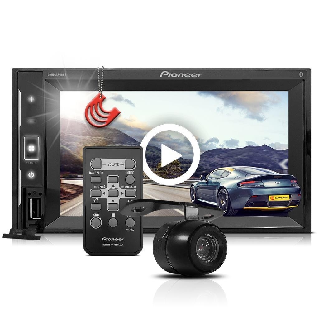 Central Multimídia Mp5 2 Din 6.2 polegada Com Câmera De Ré Pioneer Dmh-A248Bt Bluetooth Espelhamento