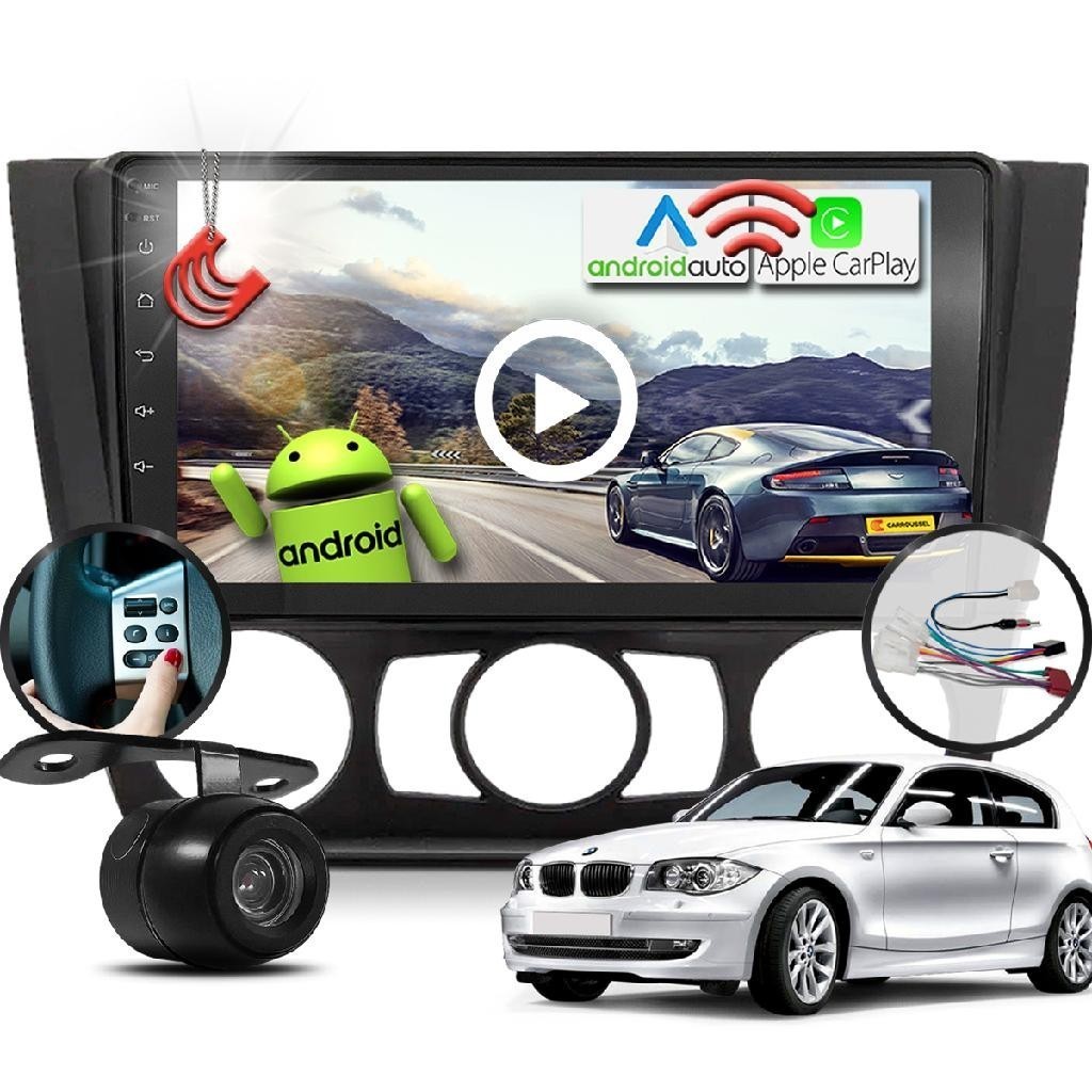 Combo Kit Central Multimidia Android MP5 + Camera + Chicote + Interface + Moldura Serie 1 Ar Manual