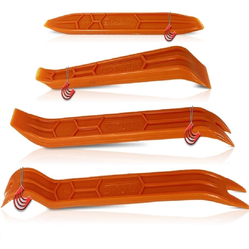 Kit Jogo Espatulas Nylon 4 Peças Universal Automotiva Desmontar Painel Multimídia Mp5 Painel Moldura - Spare Parts and Accessories for Vehicles