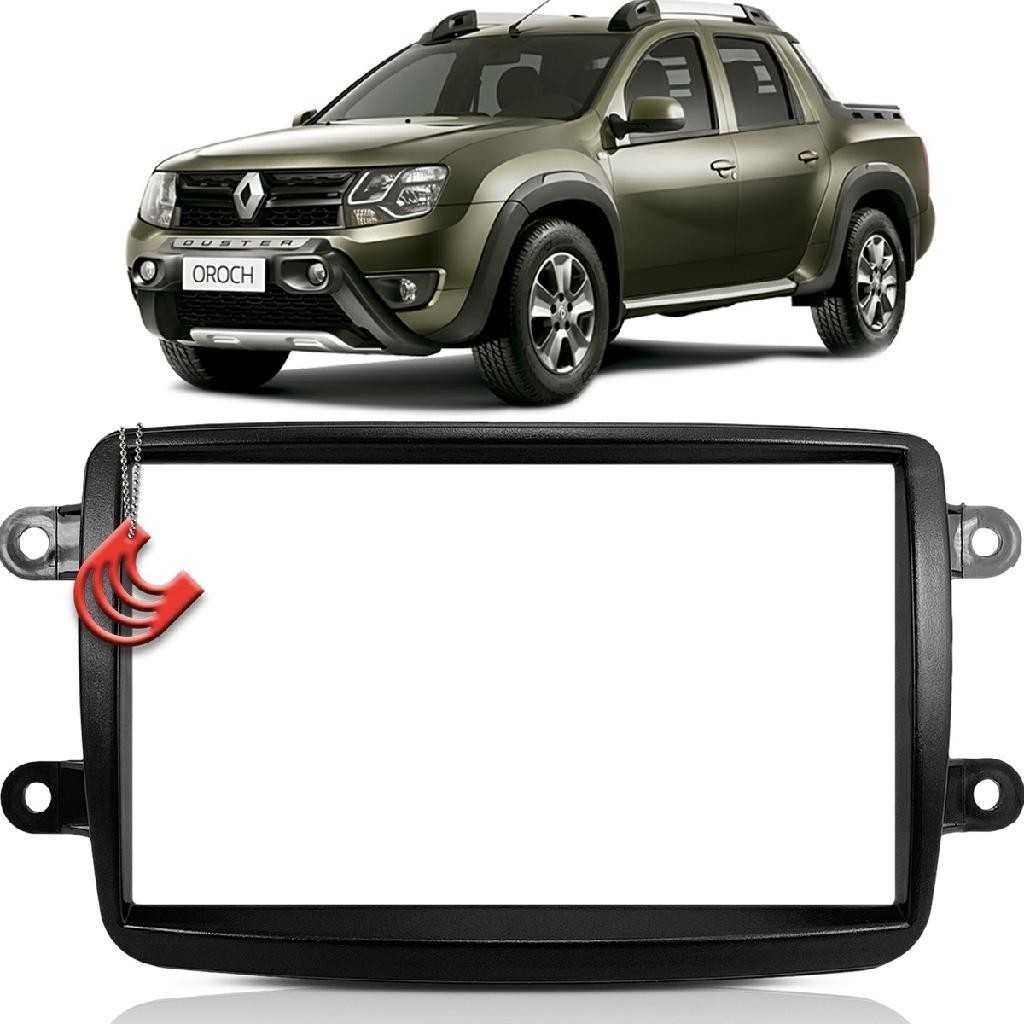 Moldura Painel 2 Din Central Multimidia Dvd Mp5 Padrão Japonês Preta Renault Duster Oroch 15/22 em Oferta na Shopee