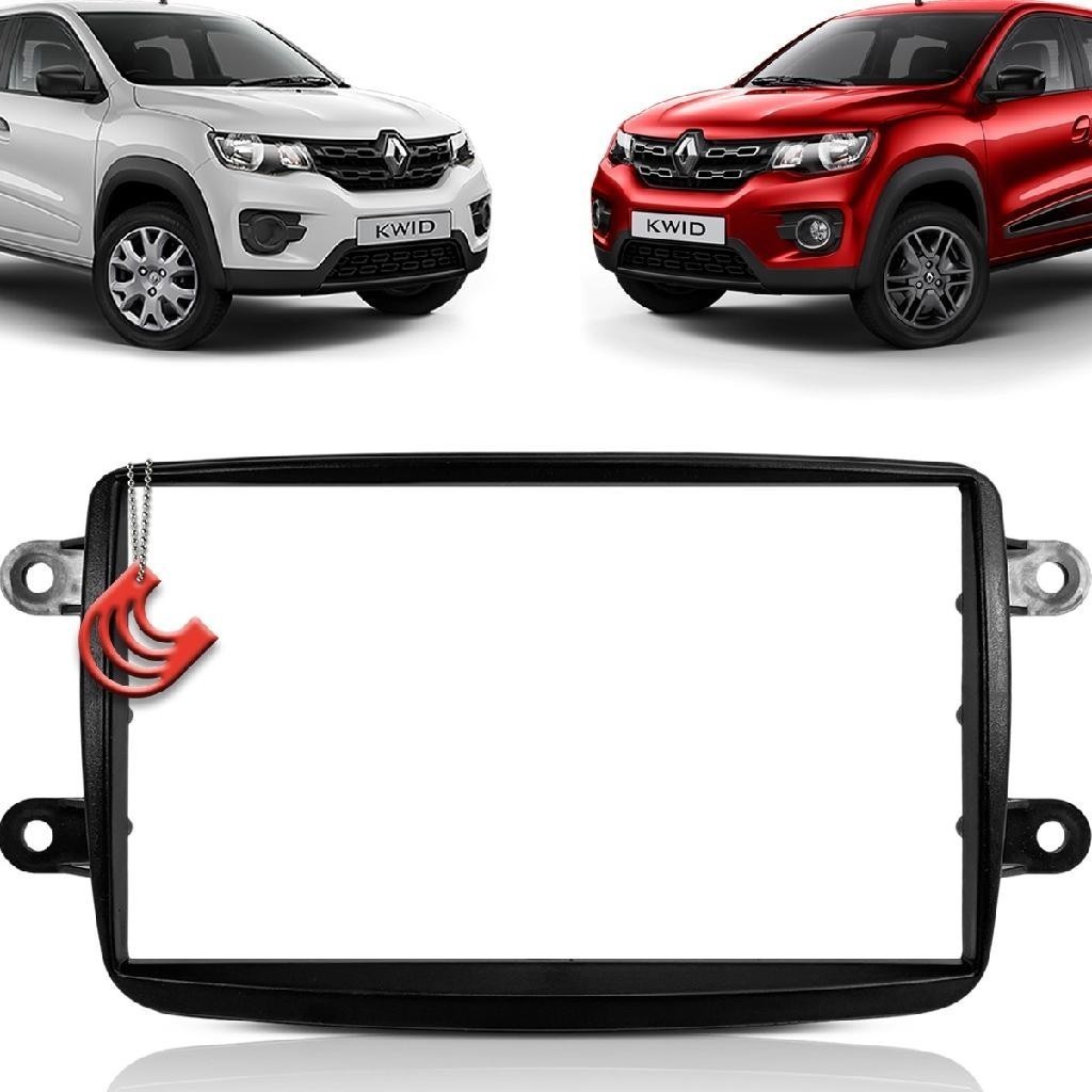 Moldura Painel 2 Din Central Multimidia Dvd Mp5 Padrão Chinês Preta Renault Kwid 17/22 em Oferta na Shopee