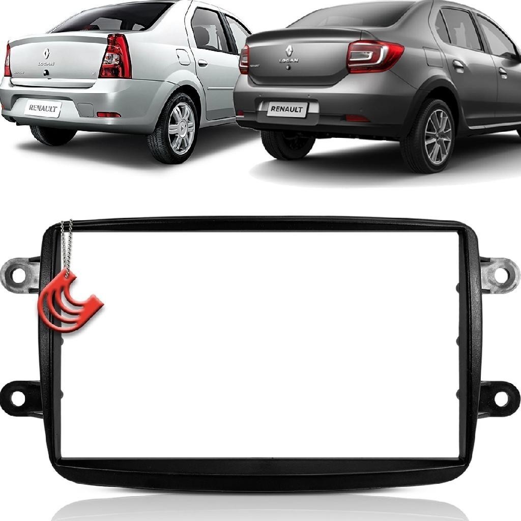Moldura Painel 2 Din Central Multimidia Dvd Mp5 Padrão Chinês Preta Renault Logan 12/22 em Oferta na Shopee