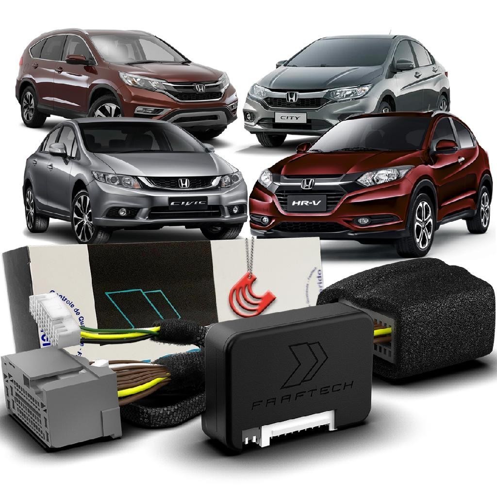 Interface Fechar Automático 4 Vidros Teto Solar e Rebatimento Retrovisor City Civic CRV HRV Faaftech - Spare Parts and Accessories for Vehicles