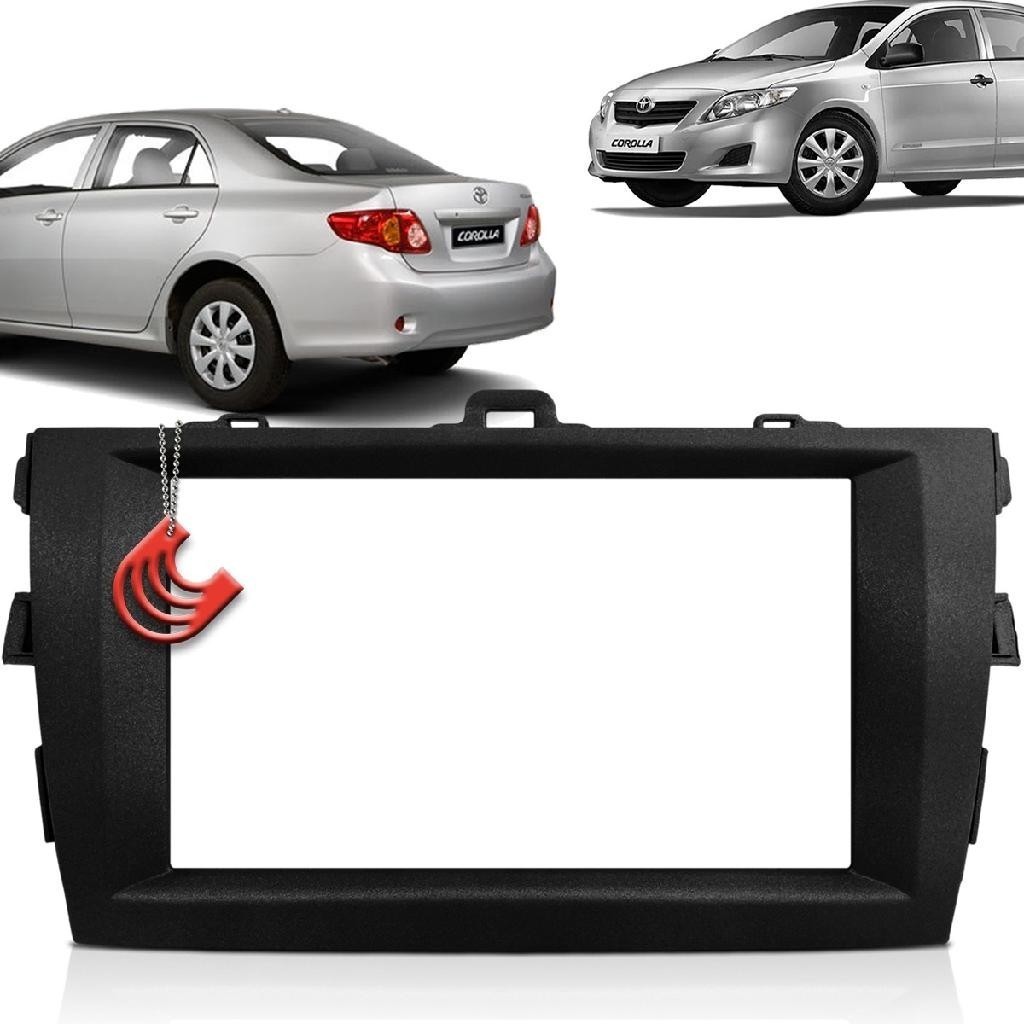 Moldura Painel 2 Din Central Multimidia Dvd Mp5 Preta Corolla Xli 09/11 Autoplast AP522 Expex EPX240