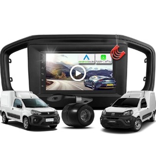 Kit Central Multimidia MP5 + Camera ré + Moldura Nova Fiorino e Partner Rapid AndroidAuto CarPlay em Oferta na Shopee