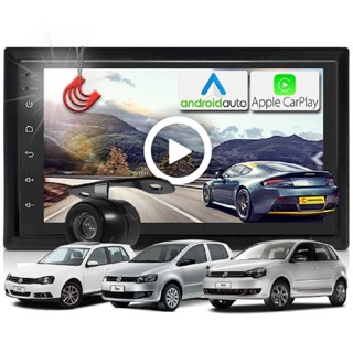 Kit Tela Central Multimidia MP5 + Camera de ré + Moldura Preta Golf Polo Fox Bora Crossfox Spacefox em Oferta na Shopee