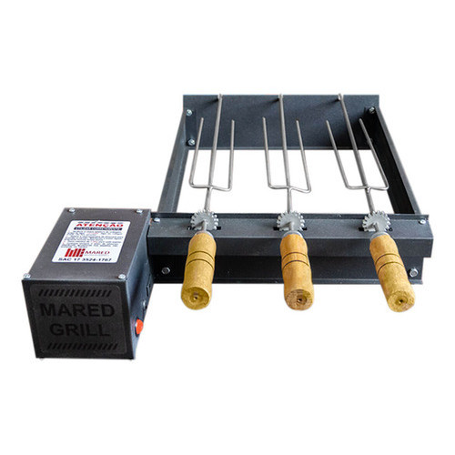 Churrasqueira Giratória Grill Rebaixada 3 Espetos Weg Bivolt