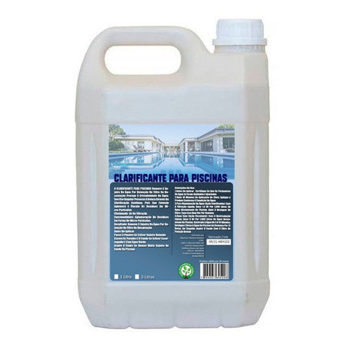 Clarificante Para Piscinas 5 Litros Galão Limpeza Pesada em Oferta na Shopee