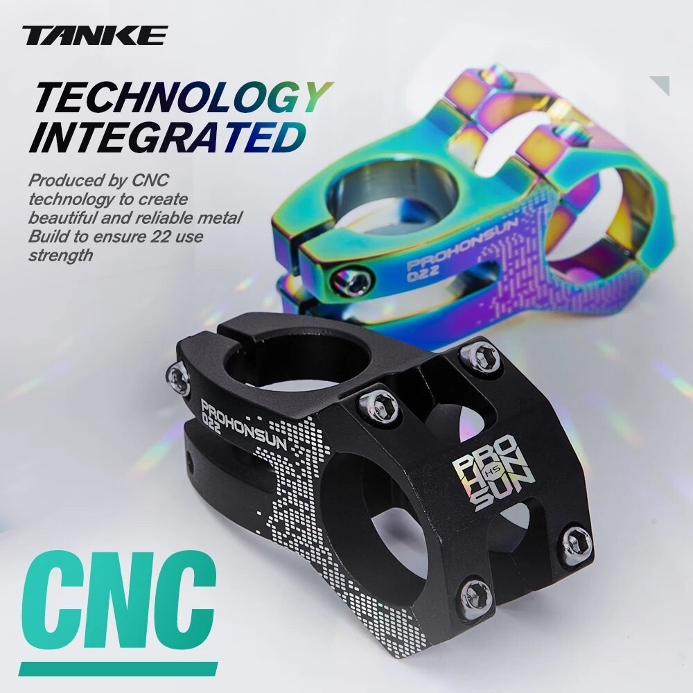 Mesinha TANKE Reta MTB Bicicleta Peças Esporte Ciclismo Haste Mesa 45mm 0° Curta Colorida 31.8 XC AM