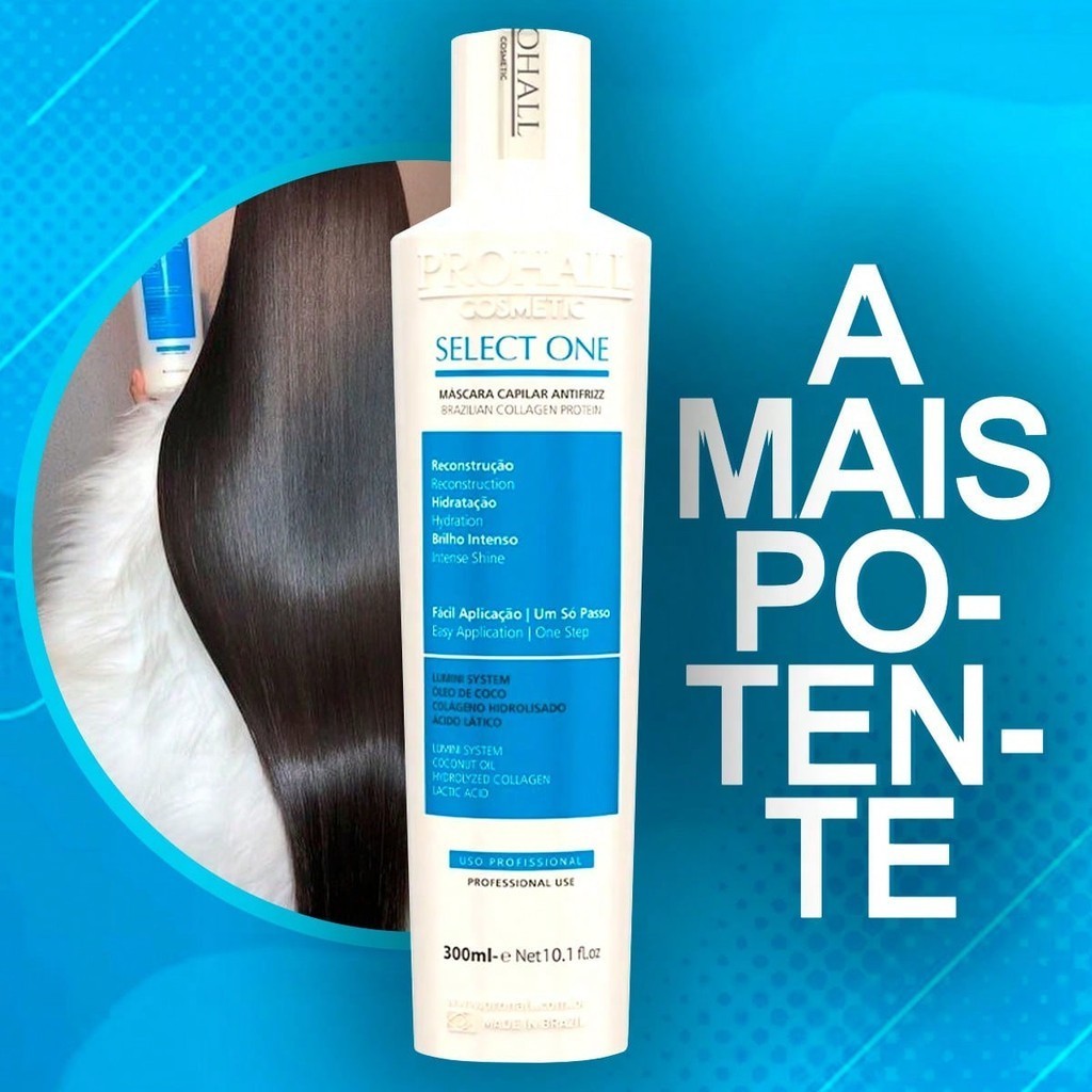 Select One Prohall 300ml Antifrizz Potente para Todos os Cabelos