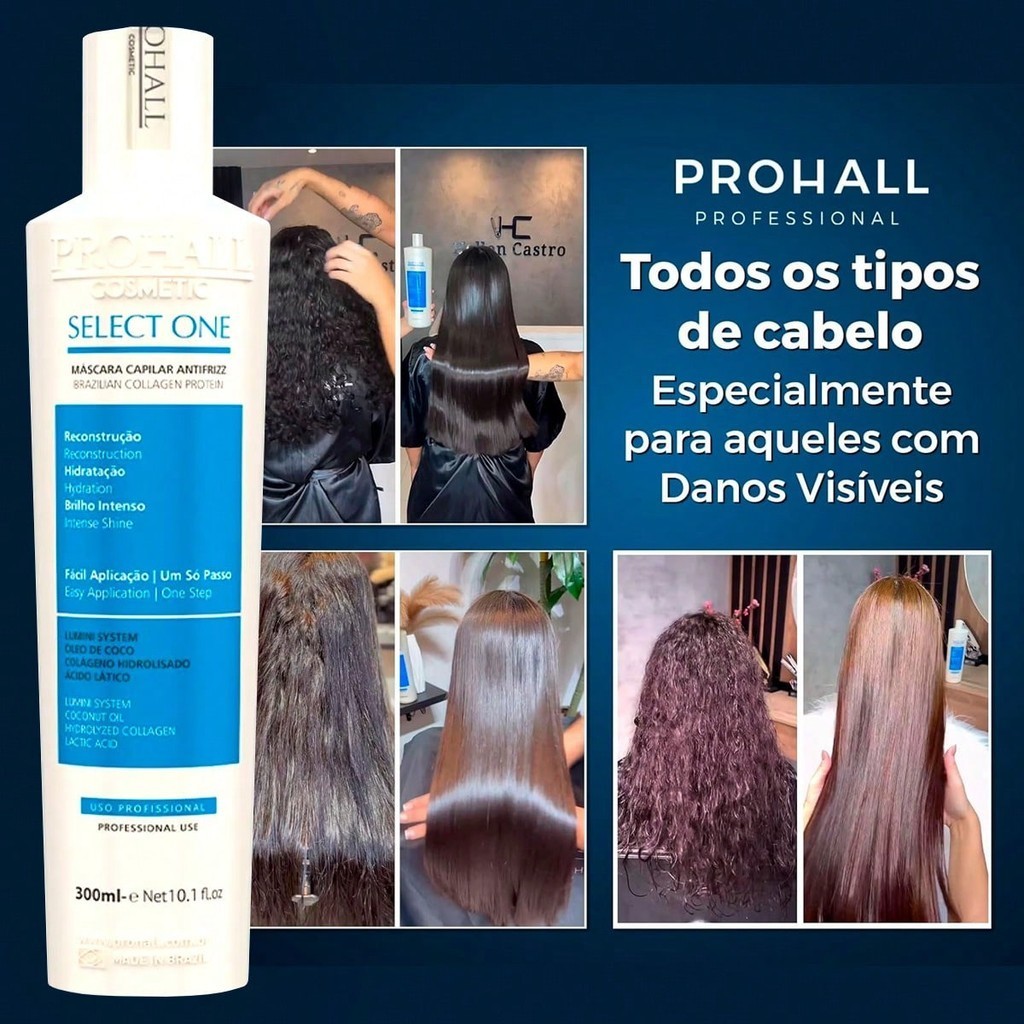 Select One Prohall Original 300ml - Cabelo Super Liso em Casa