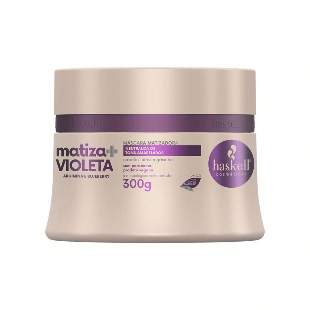 Máscara Haskell Matizadora Violeta Matiza+ 300g - Cabelos Loiros e Grisalhos