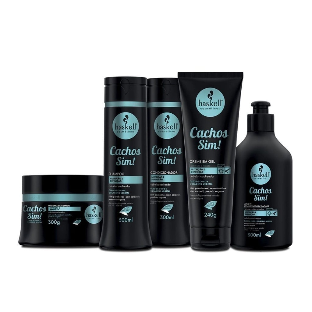 Kit Haskell Cachos Sim! Completo 300ml - 5 Produtos Nutrição e Definição
