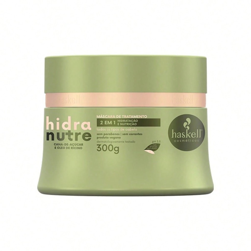 Máscara de Tratamento Haskell Hidranutre 300g - 2 em 1 Hidratação e Nutrição