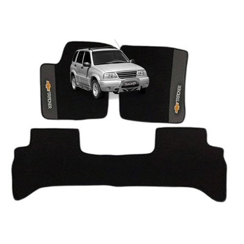 Tapete Chevrolet Tracker 2001 2002 2003 2004 2005 2006 2007 2008 2009 2011 2012 Gm Borracha Preto 03 Pçs em Oferta na Shopee