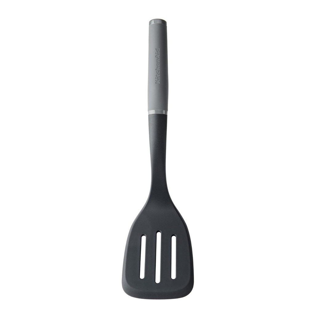 Espátula Perfurada 35cm Cozinha Em Nylon Cinza KitchenAid