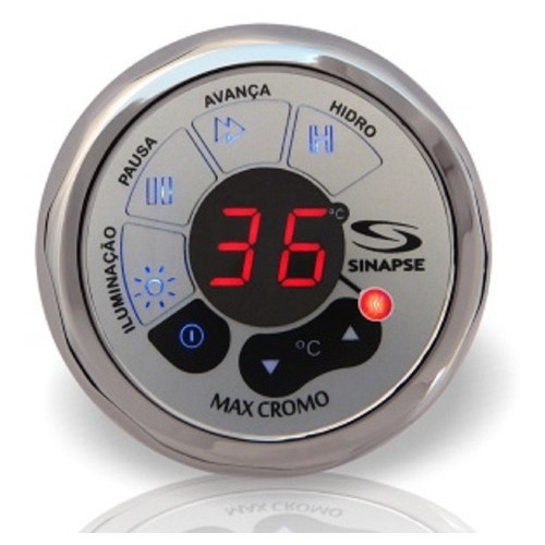 Painel comando Controlador Aquecedor max Maxxi Cromo Hidro Sinapse