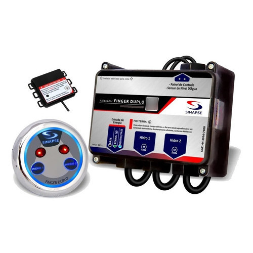 Acionador Banheira spa Hidro p/ 2 Motobombas Duplo Sinapse