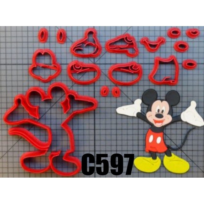 Cortador Mickey Mouse Corpo 5cm mod 01 Disney C597 em Oferta na Shopee