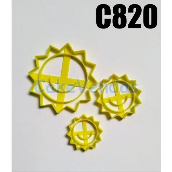 Kit Cortadores Sol Sorridente 3 Tamanhos C820 em Oferta na Shopee