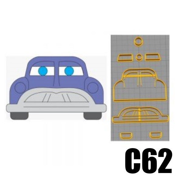 Cortador Doc Hudson Carros Disney Modular 5cm C62