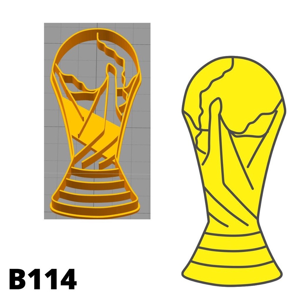 Cortador Taça Trofeu Brasil Copa do Mundo Futebol 5cm B114