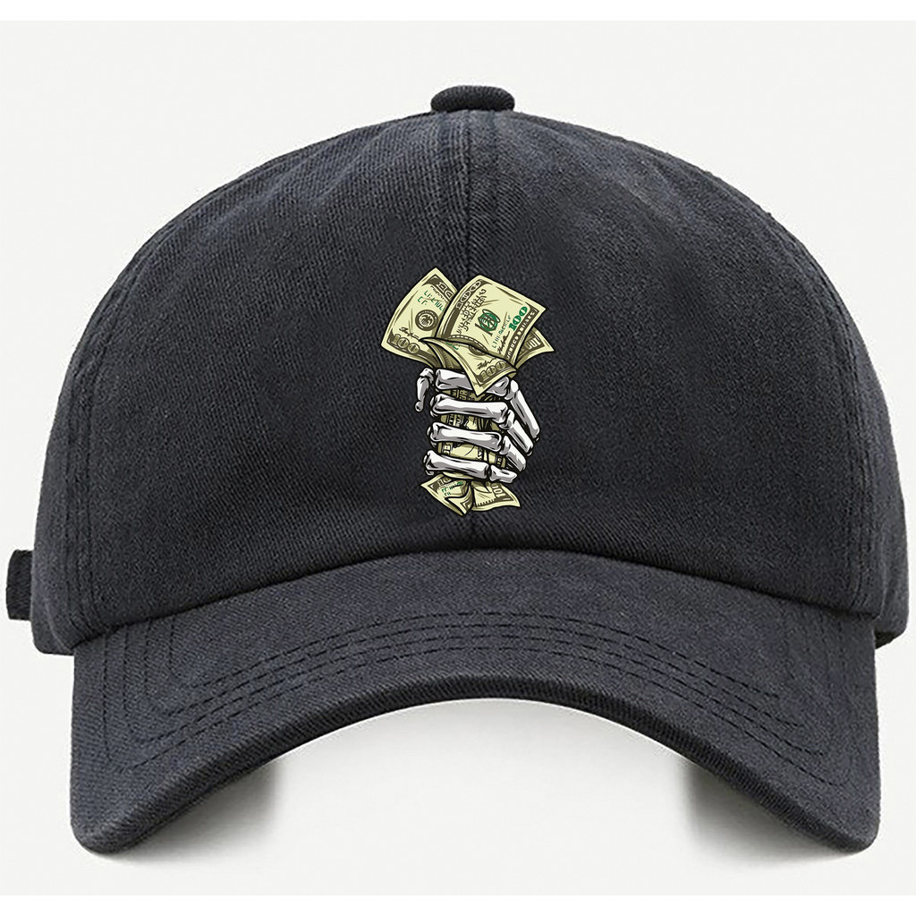 Bone baseball Bege Preto Branco Mao Skull Dollar Tamanho único com ajuste de tamanho em Oferta na Shopee