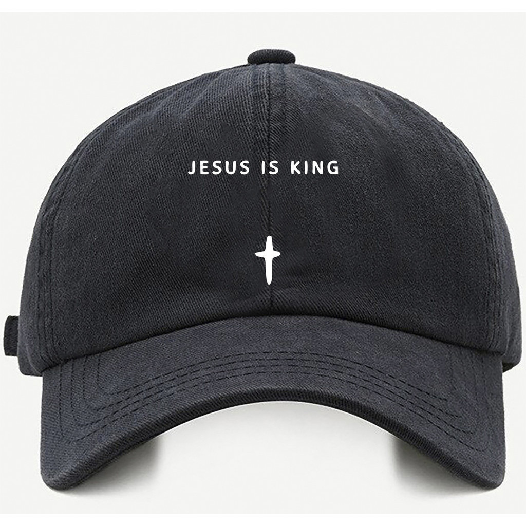 Bone baseball Bege Preto Branco Jesus is King Tamanho único com ajuste de tamanho em Oferta na Shopee