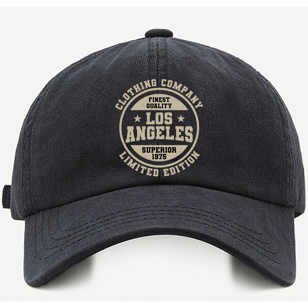 Bone baseball Bege Preto Branco Los Angeles 1976 Tamanho único com ajuste de tamanho