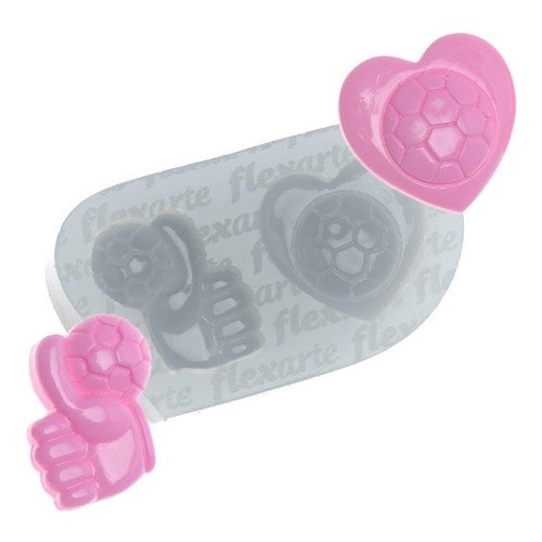 Molde De Silicone 794 - Coração + Polegar Com Bola - Copa