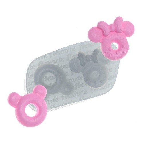 Molde De Silicone 758 - Rosquinhas Com Orelhas De Ratinho