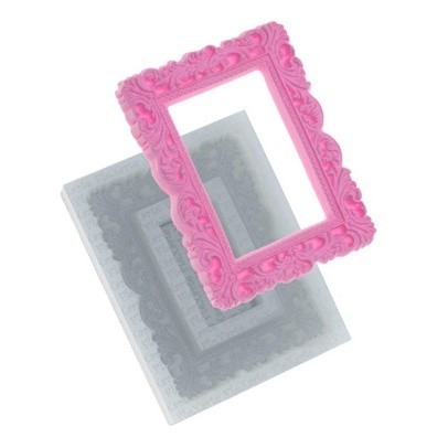 Molde De Silicone 787 - Moldura Savannah Retangular Média