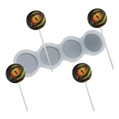 Molde De Silicone 795 - Quarteto De Pirulito 4,5 Cm Redondo