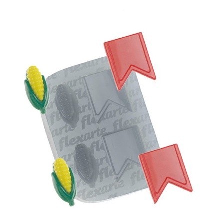 Molde De Silicone 792 - Bandeirinha + Milho - Festa Junina