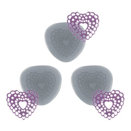 Molde De Silicone 770 - Trio De Mini Rendas Noreen Coração