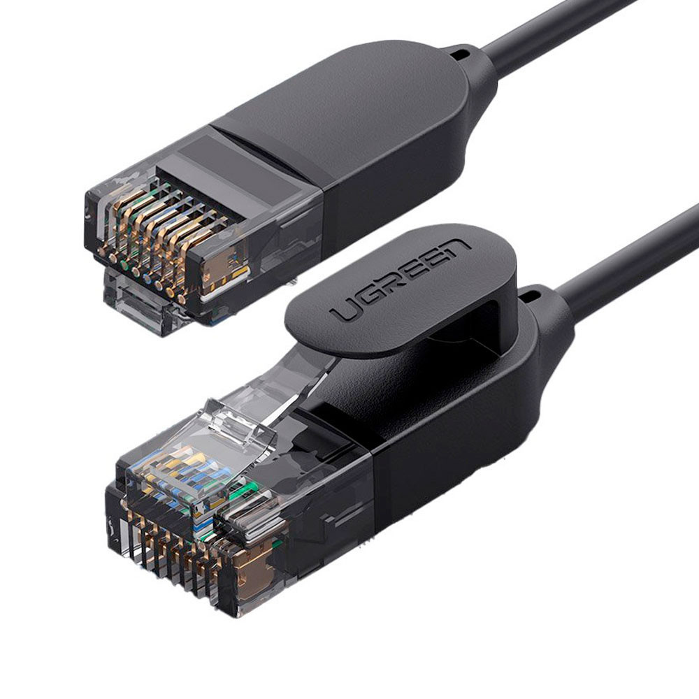 Cabo Rede Rj45 Cat6A UTP Ethernet Macho 0.5 Metro Preto