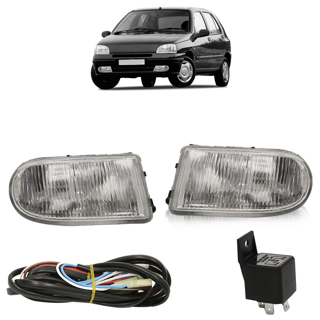 Kit Farol de Milha Auxiliar Megane Clio Laguna R19 1996 1997 1998 1999 em Oferta na Shopee
