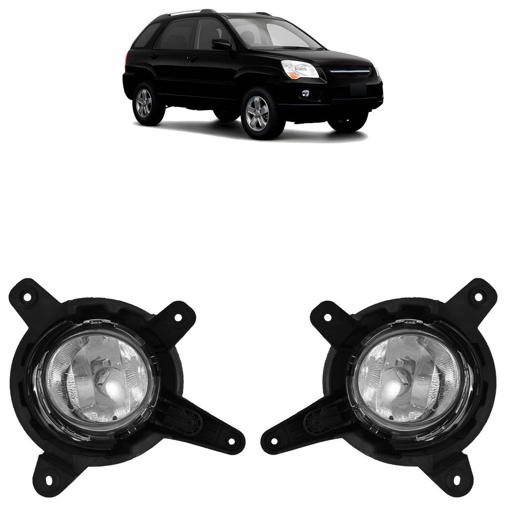 Par Farol de Milha Auxiliar Sportage 2009 2010 2011 Neblina Lente Lisa