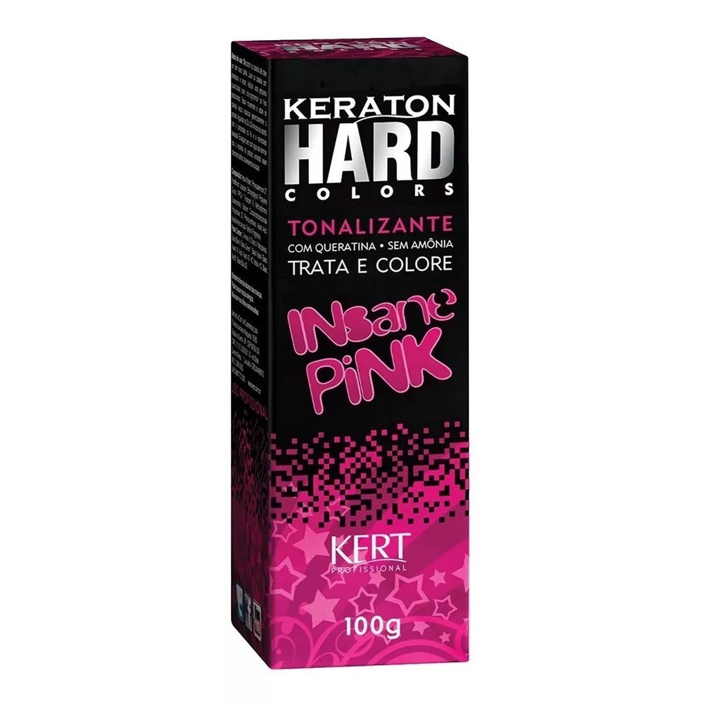 Tonalizante Keraton Hard Colors Insane Pink Kert Rosa 100g