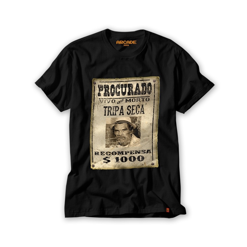 Camiseta CHapolin Chaves Tripa Seca Procurado Seu Madruga