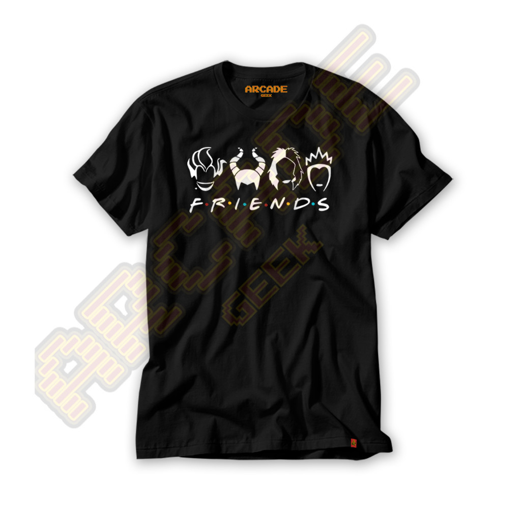 Camiseta Vilãs Friends Ursula Cruela Malevola Rainha Ma