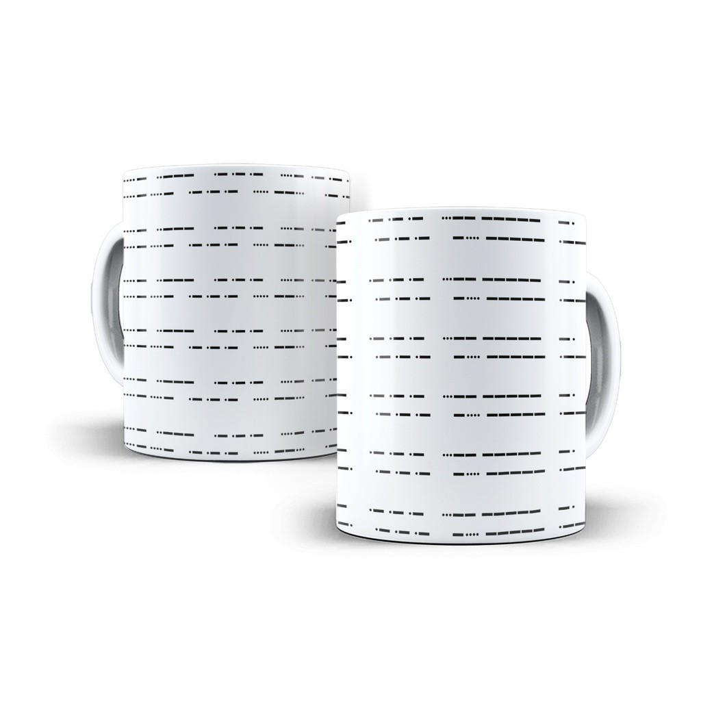 Caneca 1899 Serie Dark Coordenadas Codigo Morse Navio Prometheus What is Lost Will Be Found