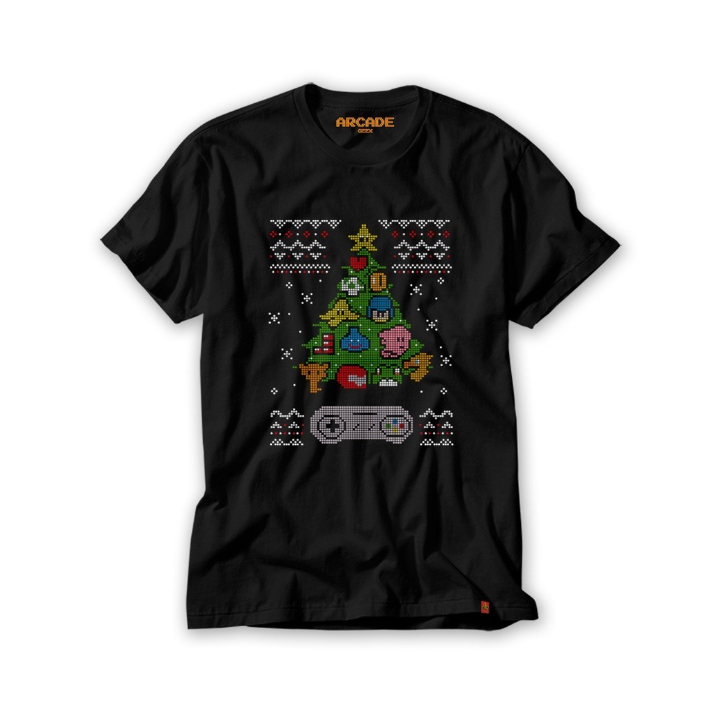 Camiseta Gamer Natal Super Nintendo Snes Mario Megaman metroid