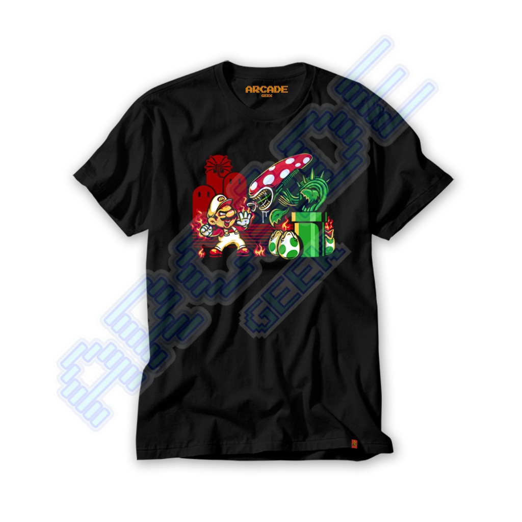 Camiseta Gamer Super Mario Bros Alien Bola de fogo
