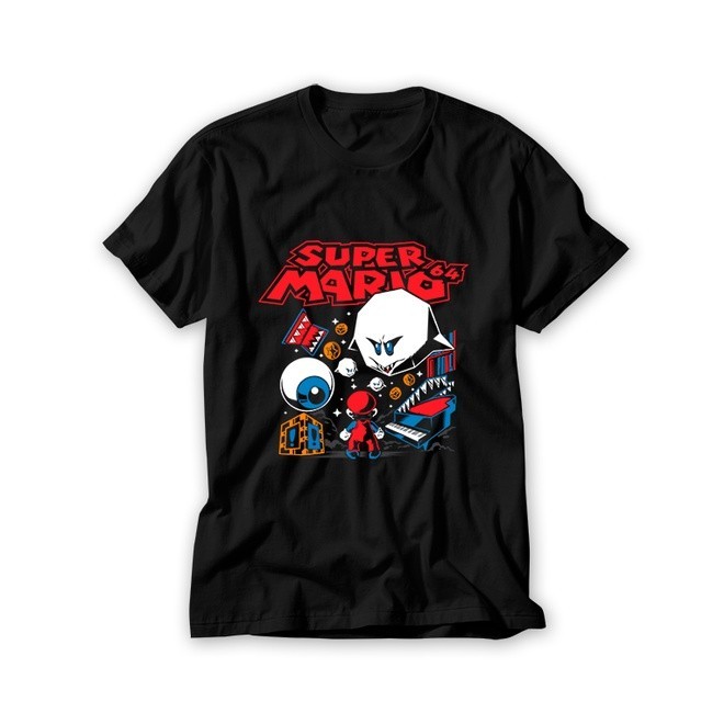 Camiseta Gamer Super Mario Bros 64 Ghost Castle Luigi